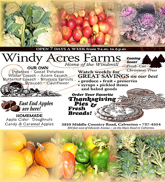 Windy Acres Farms 3810 Middle Country Road, Calverton NY * 631.727.4554